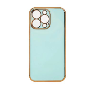 Lighting Color Case für Xiaomi Redmi Note 11 Gel Cover mit goldfarbenem Rahmen mint