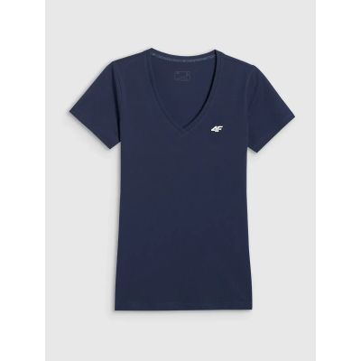 3. Basic-T-Shirt für Damen mit V-Ausschnitt 4F 4FWMM00TTSHF3307-31S