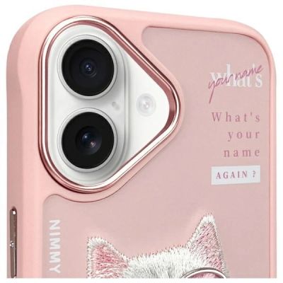 3. Nimmy Cool&Cute 2.0 Katzenhülle für iPhone 16 - Rosa