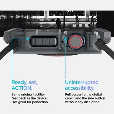 13. Spigen Rugged Armor Hülle für Apple Watch 10 46 mm – Grau