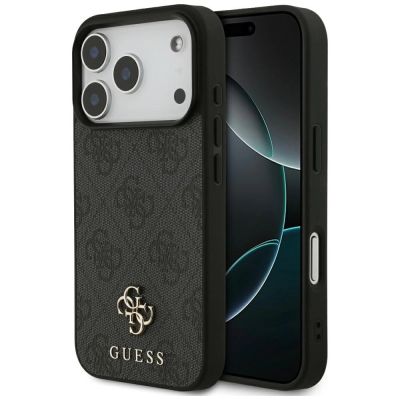 Guess 4G Small Classic Logo MagSafe Hülle für iPhone 17 Pro – Schwarz