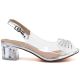 2. Transparente Sandalen mit dekorativem Absatz in Silber D&A MR62-9106