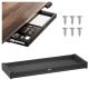 Ergo Office Flachschublade für unter den Schreibtisch, Breite 758 mm, max. Belastung 10 kg, schwarz, ER-302 B
