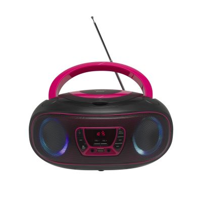 9. Denver TCL-212BT PINK tragbarer CD-Player, schwarz, pink