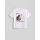 6. Jungen-T-Shirt mit Aufdruck, regulär, Größe 4F 4FJKAW26TTSHM4452-10S