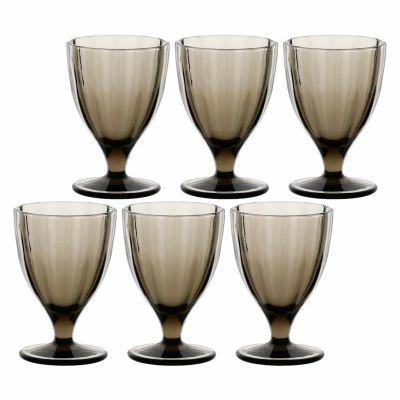 Set mit 6 Amami-Gläsern – Grau, 300 ml