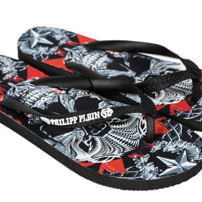 3. Philipp Plein M IMPS900 Herren-Flip-Flops
