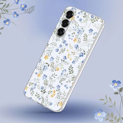 2. Tech-Protect FlexAir-Hülle für Samsung Galaxy S25 – Gänseblümchen mit Blättern