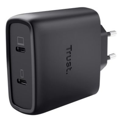 TRUST Ladegerät schwarz MAXO GaN 65W 2x USB-C