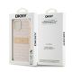 8. DKNY Leder-Monostreifen- und Metall-Logo-Hülle für iPhone 15 Plus / 14 Plus – Pink