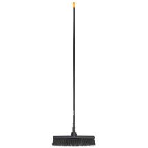 Fiskars 1025926 Besen für den Innenbereich, weiche/harte Borsten, Aluminium, schwarz