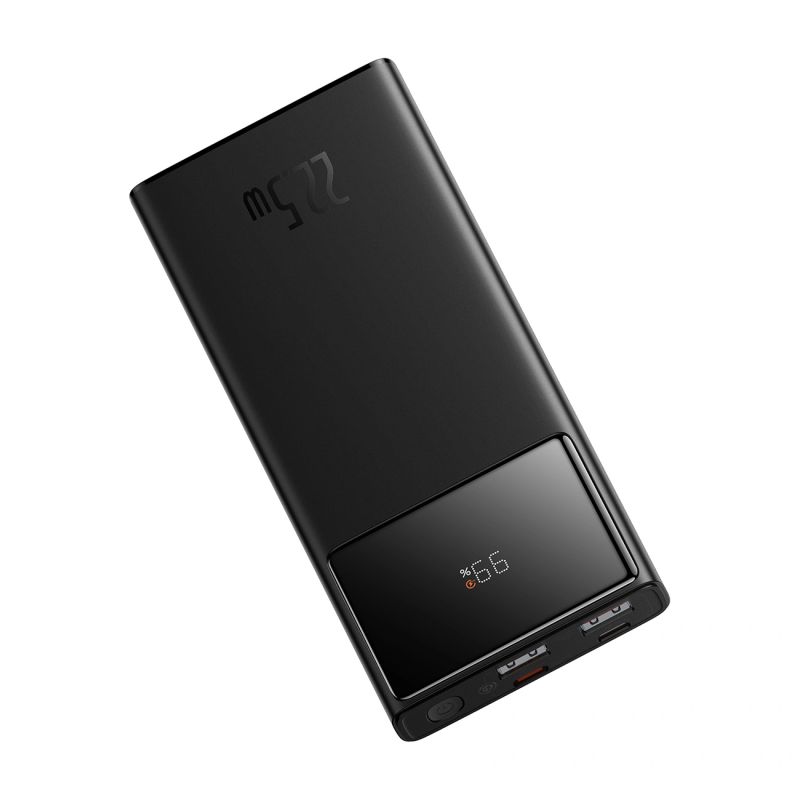 2. Baseus Star-Lord 10000mAh 22,5W Powerbank mit Digitalanzeige und 30cm USB-C 3A Kabel - Schwarz