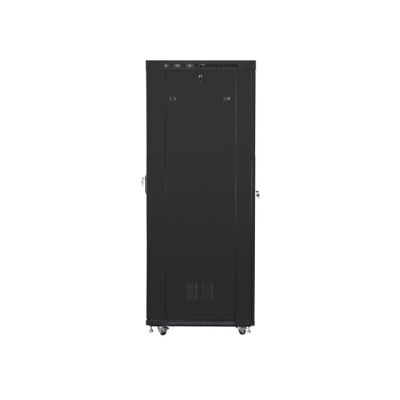 3. LANBERG Standschrank 19" 42U 600X1000 Glastür LCD Schwarz FF01-6042-12BL (Flachverpackung)