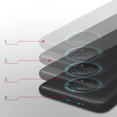 13. Nillkin Super Frosted Shield verstärkte Schutzhülle für Xiaomi Redmi Note 9T 5G schwarz
