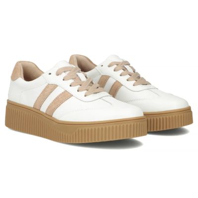 6. Weiße Damen-Plateauschuhe aus Wildleder, Modell Filippo DP6776