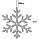 12. Schneeflocken-Dekorationsleuchte zum Aufhängen, 40 weiße LEDs