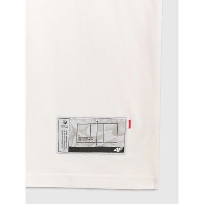 5. Herren-T-Shirt mit Volleyball-Print, Größe 4F 4FRAW25TTSHM3319-10S