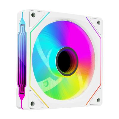 RAMPAGE Gehäuselüfter 120 mm 1800 RPM Infinite Loop ARGB White PWM