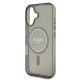 6. Guess IML Glitter Circle MagSafe Hülle für iPhone 16 – Schwarz