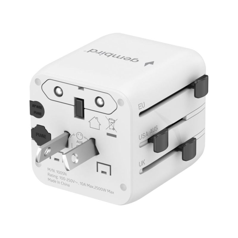 3. GEMBIRD UNIVERSAL-REISEADAPTER WEISS