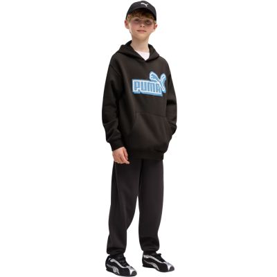 5. Puma Ess Logo Lab Relaxed Hoodie für Kinder, schwarz, 694674 01