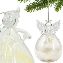 GLASFORM-BAUMSCHMUCK ENGEL 11 CM SASKA GIFT & DECOR
