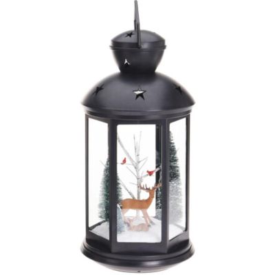 4. Dekorative LED-Laterne 43 cm Rentier