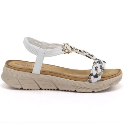 Weiße Keilsandalen für Damen Artiker 58C0013