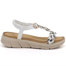 Weiße Keilsandalen für Damen Artiker 58C0013