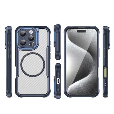 3. Leading Series MagSafe Silikonhülle für iPhone 16 Pro Max – blau