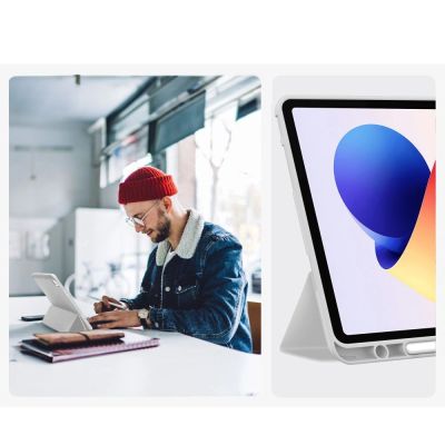 9. TechProtect SmartCase Stifthülle für Xiaomi Poco Pad M1 / ​​​​​​Redmi Pad 2 Pro 12.1 – Grau
