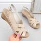 5. Rieker W RKR682 bequeme Ledersandalen beige