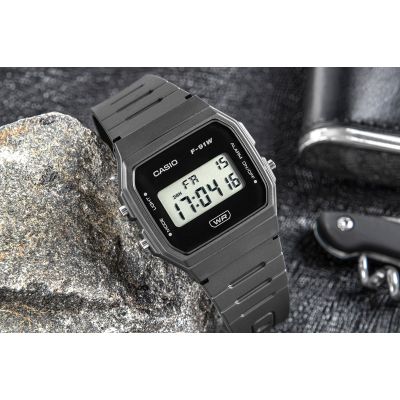 5. CASIO Unisex-Uhr F-91WB-1AVEF + Box