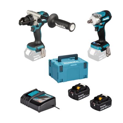 MAKITA COMBO KIT 18V DLX2590TJ (DHP492, DTW300) 2x5,0Ah