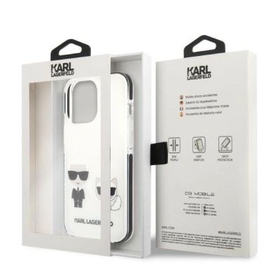 8. Karl Lagerfeld KLHCP13XTPEKCW iPhone 13 Pro Max 6.7" Hardcase weiß/weiß Karl&Choupette