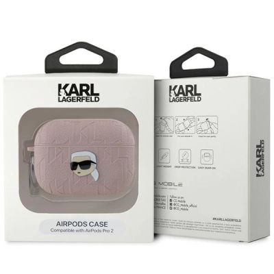 4. Karl Lagerfeld Monogram Karl Head Case für AirPods Pro 2 – Rosa
