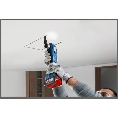 6. Bosch GOP 185-LI 18V Multifunktionswerkzeug (06018G2020) Schwarz, Blau