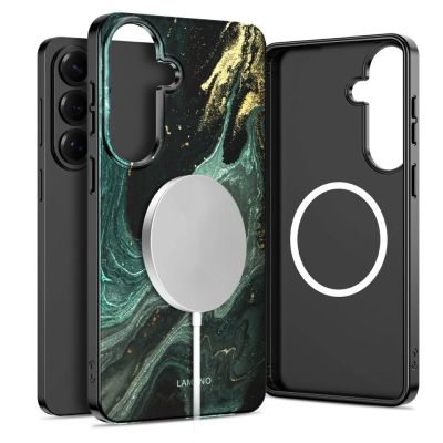 2. Tech-Protect Lamano MagSafe Hülle für Samsung Galaxy A57 5G – Schwarz und Grün