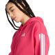 4. adidas Essentials Damen-Fleece-Hoodie mit 3 Streifen und durchgehendem Reißverschluss, Pink KF6272