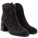 4. Damen-Ankle-Boots aus Leder mit hohem Absatz, Schokoladenbraun, Vinceza 91178