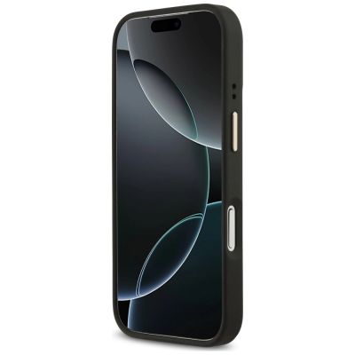 5. Guess 4G Logo Plate MagSafe Hülle für iPhone 18 Pro Max / 17 Pro Max – Schwarz
