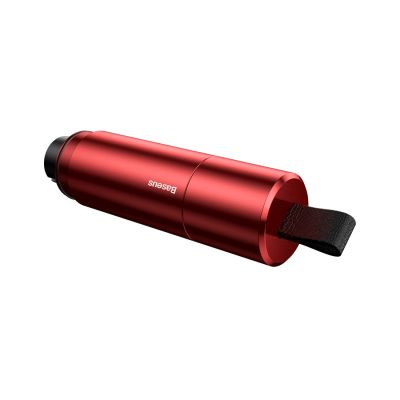 2. Baseus SharpTool Sicherheitshammer mit Glasbrecher und Gurtschneider – Rot