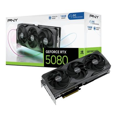 9. Grafikkarte PNY RTX 5080 Triple Fan OC 16 GB