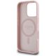 7. Guess Grained Hot Stamp Peony Triangle Logo MagSafe iPhone 16 Pro Hülle - Rosa