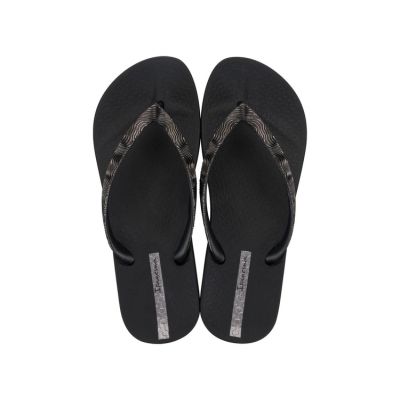 Ipanema Mesh IX bequeme Damen Flip-Flops Schwarz