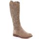 Beige Damenstiefel mit Lochmuster, S.Barski HY61-8023