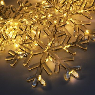 3. Lichterkette für den Weihnachtsbaum, 120 x 120 cm, 232 LEDs, warmweiße Schneeflocken
