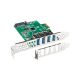 4. LANBERG PCI-E X1 KARTE -> 4X USB-A 3.1 GEN1 FOLLOW LOW PROFILE PCE-US3-004