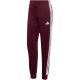 2. adidas Essentials 3-Streifen Fleece Slim Fit Hose für Damen, Burgunderrot KF8321