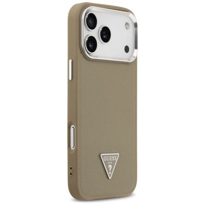 4. Guess MagSafe-Hülle mit genarbtem Dreieckslogo für iPhone 17 Pro Max – braun